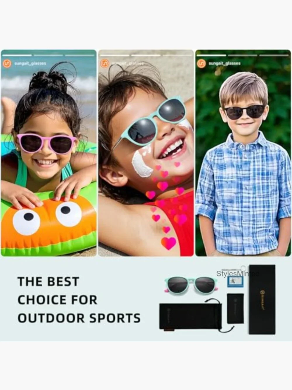 Kids Polarized Sunglasses Vintage Round UV400 Protection for Boys Girls 5-12